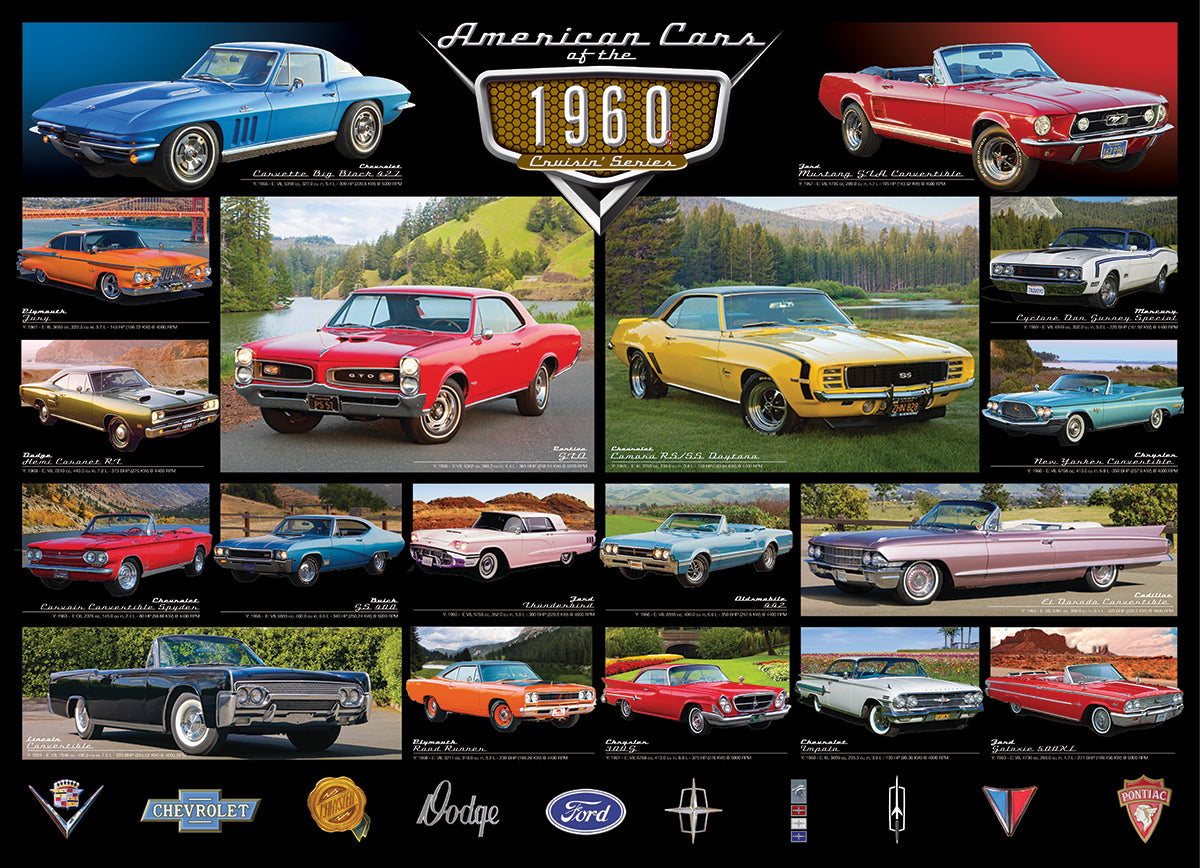 American Cars of the 1960s - 1000pc