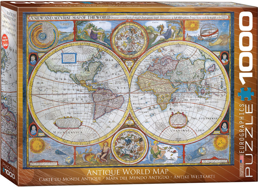 Antique World Map - 1000pc