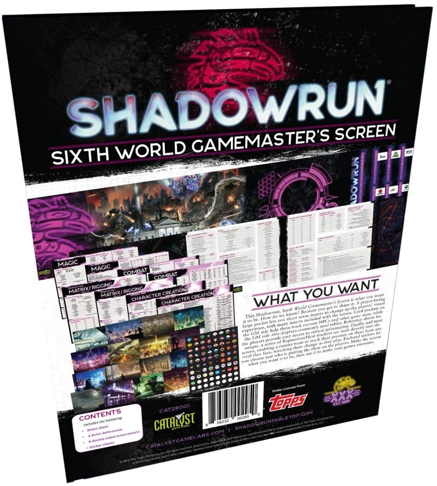Shadowrun Sixth World Game Master Screen