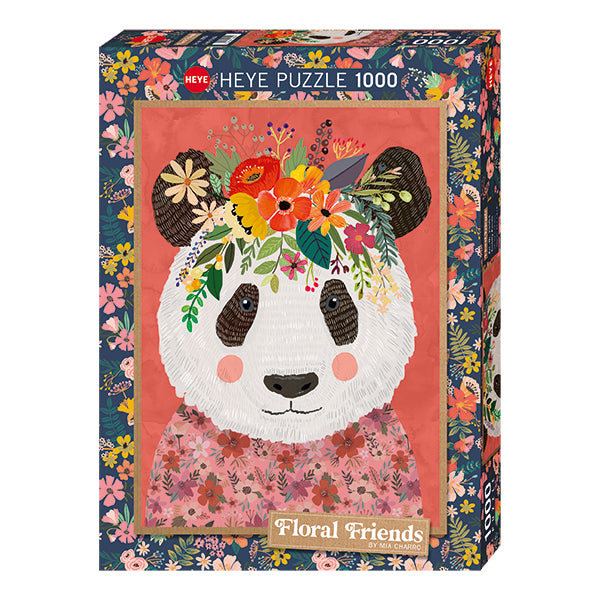 Floral Friends: Cuddly Panda - 1000 pc
