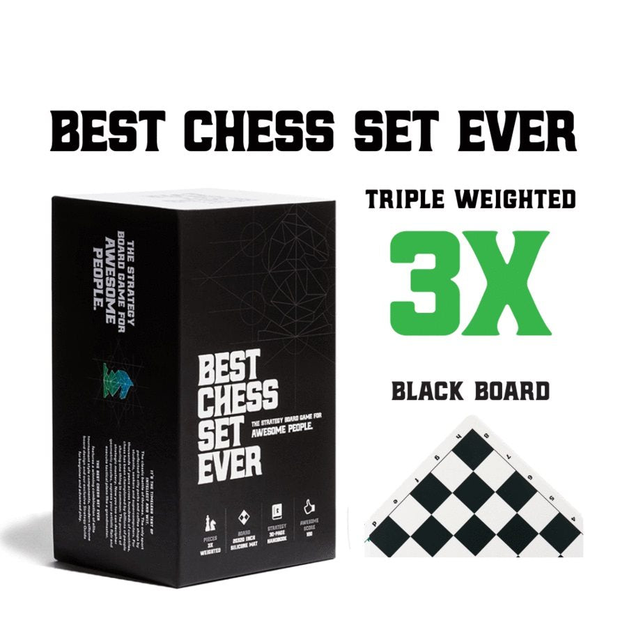 Best Chess Set Ever (Black & Green Reversible)