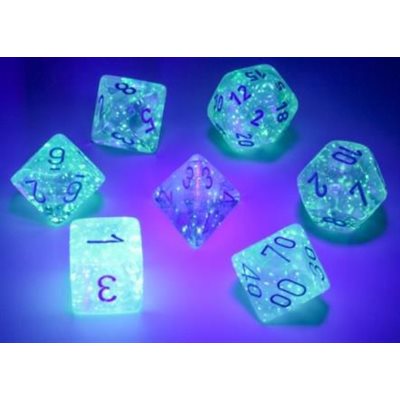 Borealis: 7Pc Dice Set Icicle / Light Blue Luminary