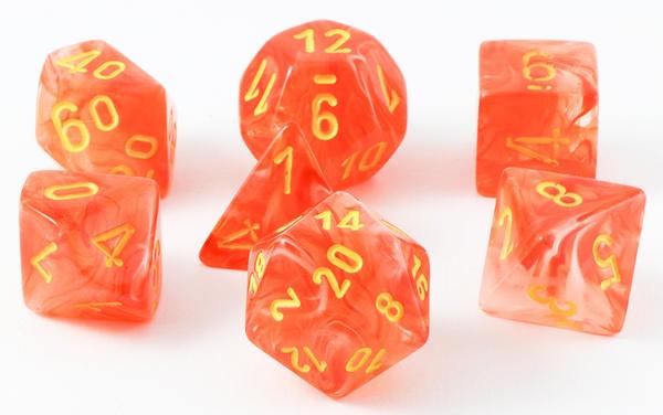 Ghostly Glow Orange / Yellow 7 Die Set