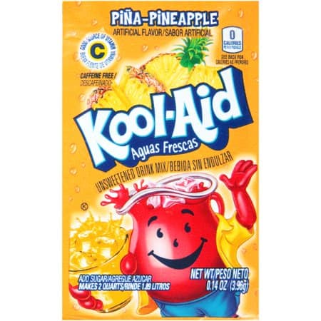 Kool-Aid Unsweetened 2QT Pina - Pineapple Drink Mix