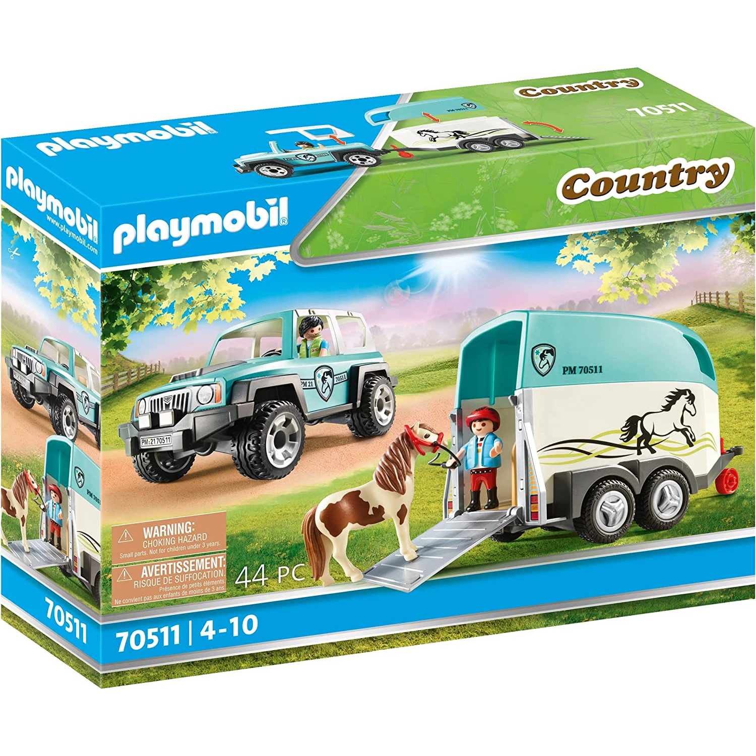 Car with Pony Trailer