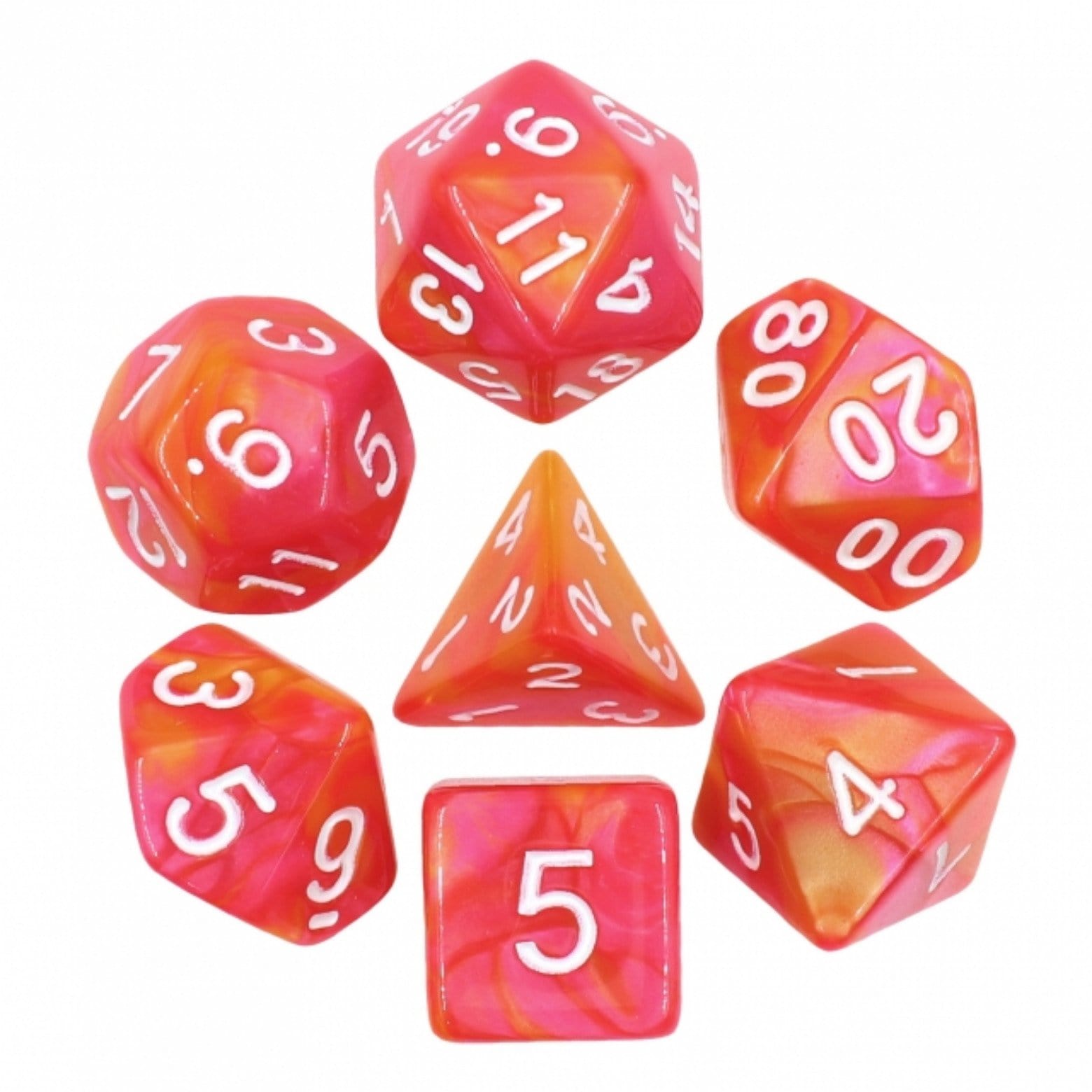 Grapefruit RPG Dice Set