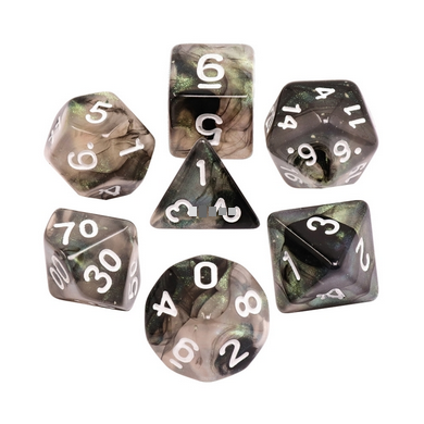 Glow in the Dark Storm Chaser RPG Dice Set
