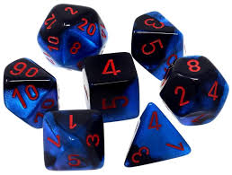 Gemini Black Starlight / Red 7pc Dice Set