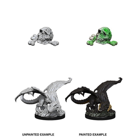 D&D Nolzurs Marvelous Unpainted Miniature Wave 10: Black Dragon Wyrmling