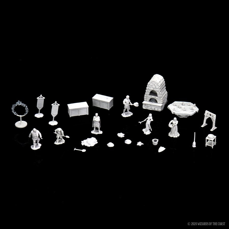 Wizkids Deepcuts Unpainted Miniatures: Wave 12: Towns People: Castle II