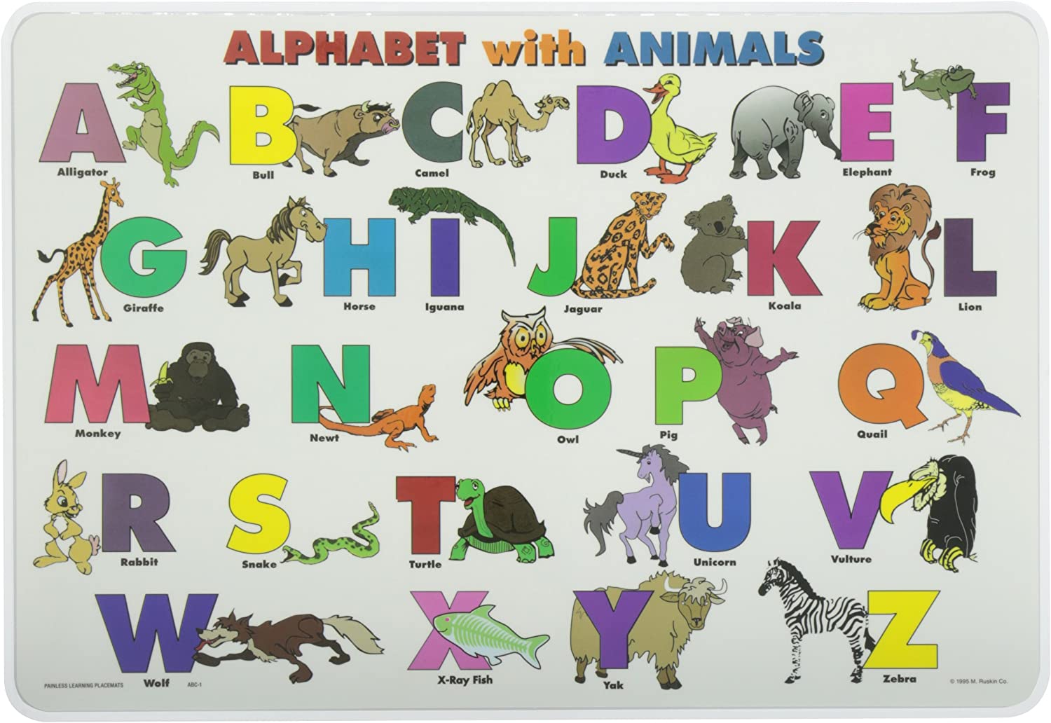 Alphabet with Animals Learning Mat