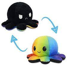 Reversible Octopus Black/Rainbow