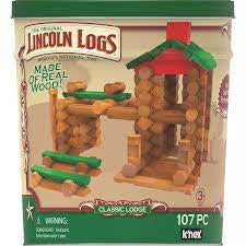 Lincoln Logs Classic Lodge Tin - 107pcs