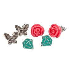 Boutique Rose Studded Earrings