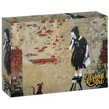 Puzzle: 1000 Urban Art Graffiti: Girl on a Stool