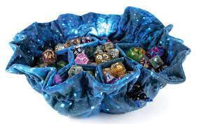 Velvet Dice Bag With Pockets - Galaxy