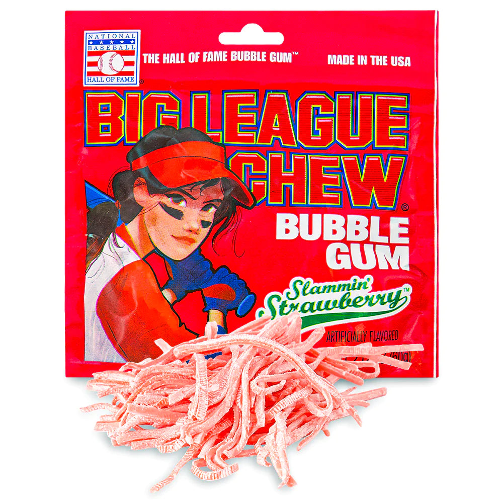 Big League Chew Bubble Gum - Slammin’ Strawberry