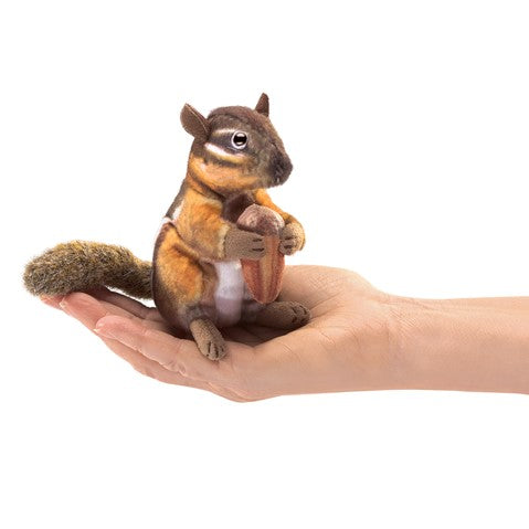 Mini Chipmunk with Acorn Finger Puppet