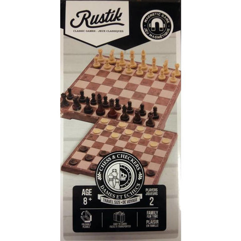 Magnetic Peachwood Chess/Checkers
