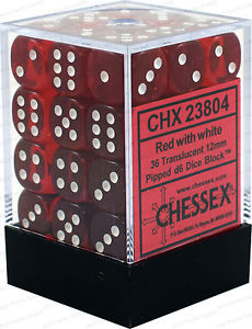 Red/White translucent 36D6